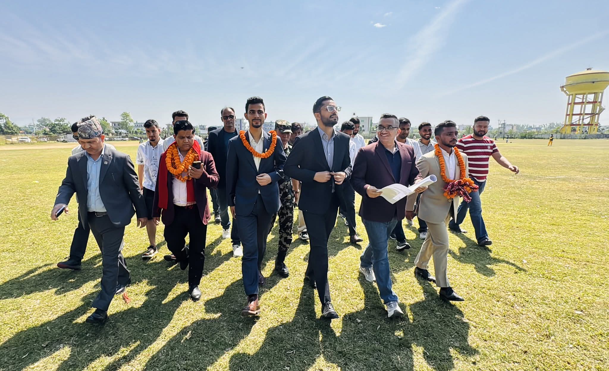 कैलालीको फाप्ला क्रिकेट रङ्गशालालाई राष्ट्रिय गौरवको आयोजनाका रूपमा अघि बढाइने : खेलकुदमन्त्री पोखरेल